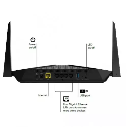 Netgear RAX40 AX3000 Nighthawk AX4 4-Stream WiFi 6 Router - 2