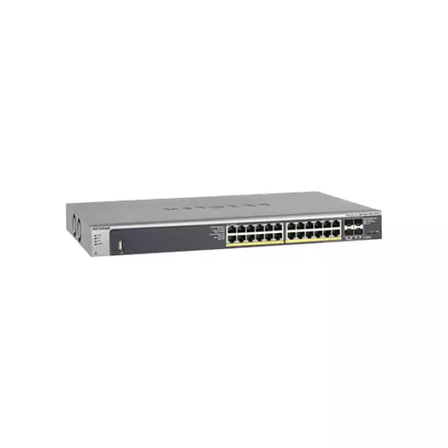 Netgear 24-Port ProSafe Gigabit L2 Manage+PoE Switch+4SFP - 1