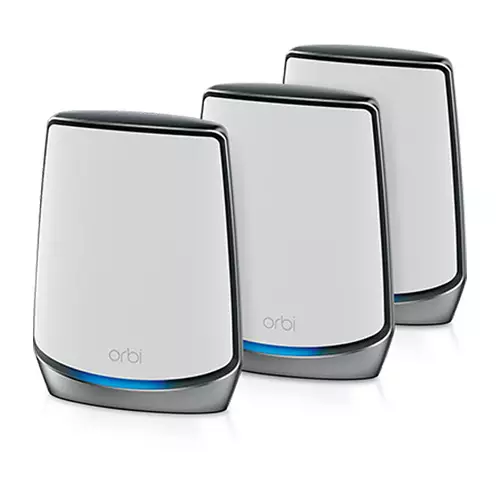 NETGEAR ORBI RBK853 AX6000 WIRELESS TRI-BAND GIGABIT MESH WI-FI SYSTEM (3-PACK)