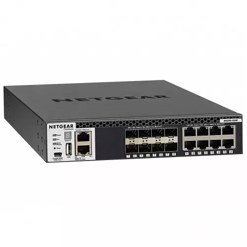 NETGEAR XSM4316S 8 PORT PRO SAFE 10G FIBER & 8-PORT 10G ETHERNET L3 STACKABLE MANAGED SWITCH