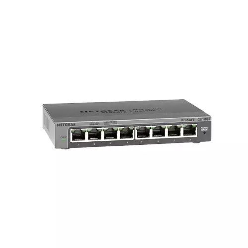 Netgear GS108E 8 Port Gigabit Plus Smart Managed Desktop Switch-gallery-1