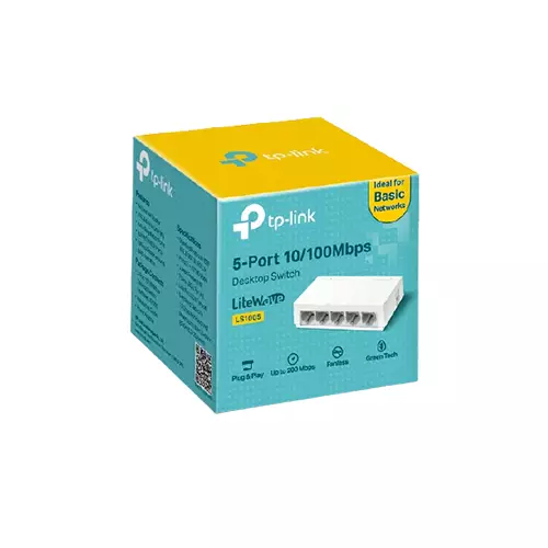 TP-LINK LS1005 5-Port 10/100Mbps Desktop Network Switch - 1