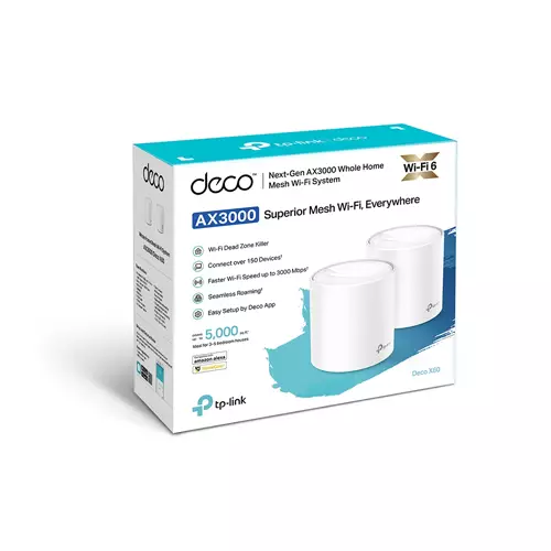 TP-Link Deco X60 AX3000 Wi-Fi 6 Mesh Router (2-pack) - 1