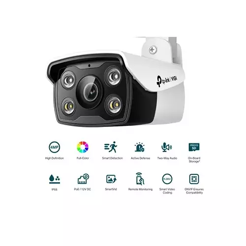 TP-Link VIGI C340 4MP 2.8MM Outdoor IR Bullet IP Camera - 1