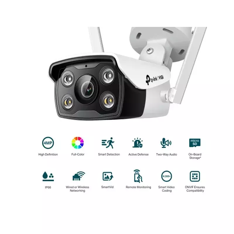 TP-Link VIGI C340-W 4MP Full-Color Wi-Fi Bullet IP Camera - 1