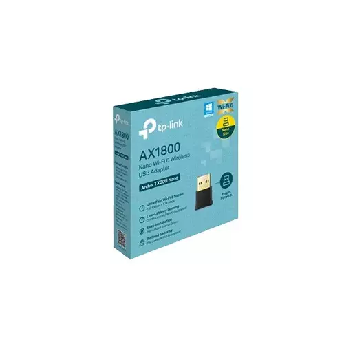 TP-Link Archer TX20U Nano AX1800 Dual Band Wi-Fi 6 Wireless USB Adapter - 1