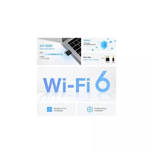 TP-Link Archer TX20U Nano AX1800 Dual Band Wi-Fi 6 Wireless USB Adapter - 2