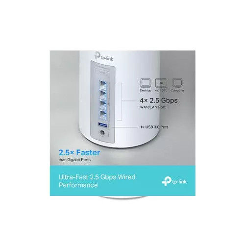 TP-Link Deco BE65 BE11000 Mbps 2.5G Tri-Band Wi-Fi 7 Mesh Router (1-Pack) - 2