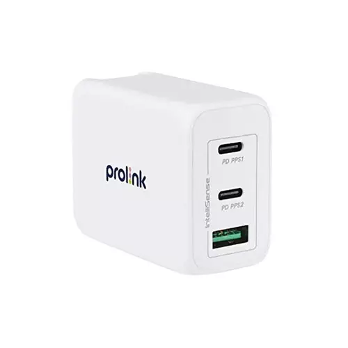 PROLINK PTC36501 65W 3-PORT GAN PD CHARGER WITH INTELLISENSE