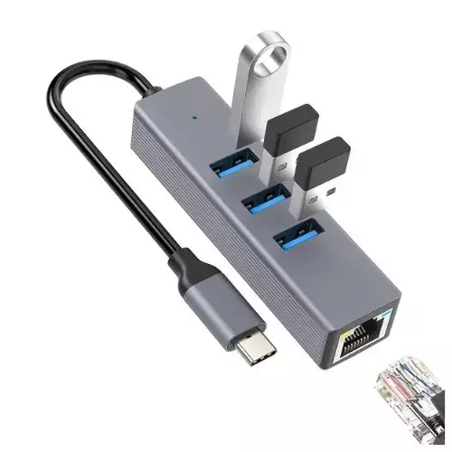 Xtreme XH403CG 3 Usb 3.0, 1 GB Eternet Port Type C Hub