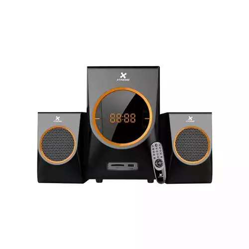 Xtreme Win Bluetooth 2:1 Multimedia Speaker With Remote - Black