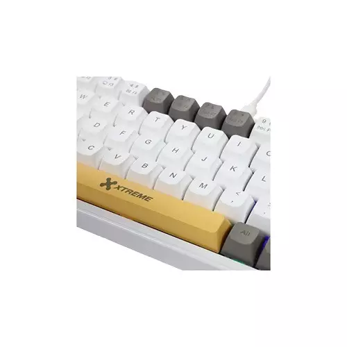 Xtreme KM71G Wired Blue Switch 68 keys White Mechanical Gaming Keyboard-gallery-4