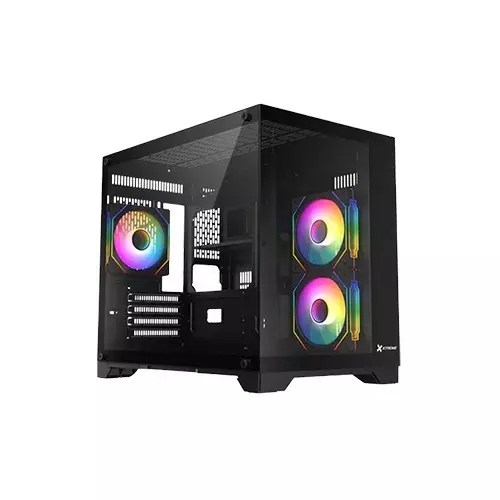Xtreme 500B ARGB Mid Tower Micro-ATX Black Case With 3 ARGB Fan