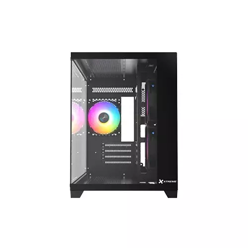 Xtreme S270B ARGB Mid Tower Black Case With 3 ARGB Fan-gallery-2
