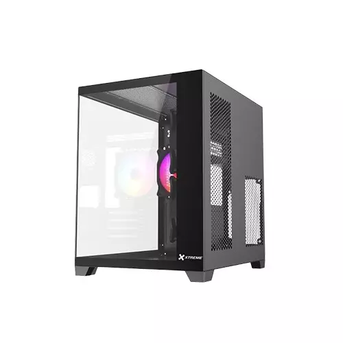 Xtreme S270B ARGB Mid Tower Black Case With 3 ARGB Fan-gallery-1