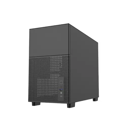 Xtreme D777B Mid Tower Tempered Glass Black Case With 7-inch LCD Display-gallery-2