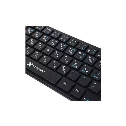 Xtreme K911C Wireless 64keys + FN Keys Black Keyboard Mouse Combo-2
