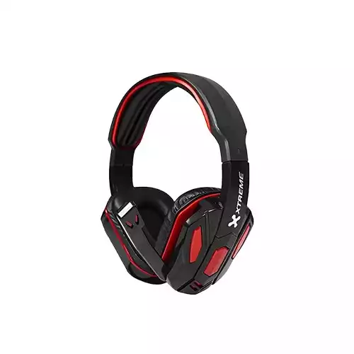 Xtreme S-Q90 Wired Multimedia Headphone Black & Red with Mic