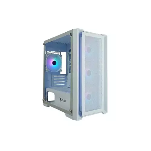 Xtreme XJOGOS M211WH RGB Mid Tower ATX Desktop White Gaming Case