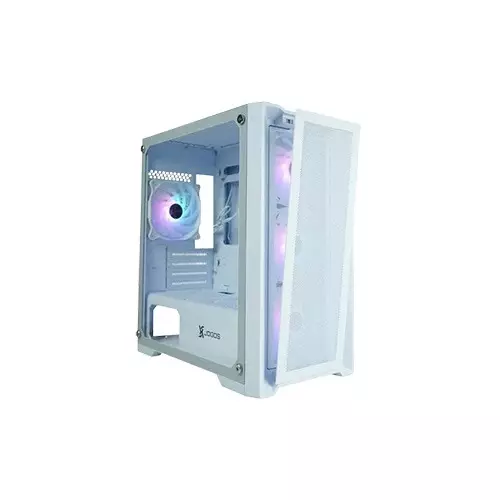 Xtreme XJOGOS M211WH RGB Mid Tower ATX Desktop White Gaming Case-1