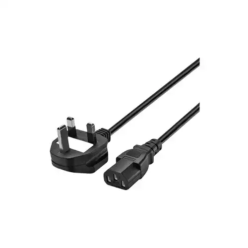 Xtreme 3-Pin 1.5 Meter Desktop Black Power Cable with White Fuse