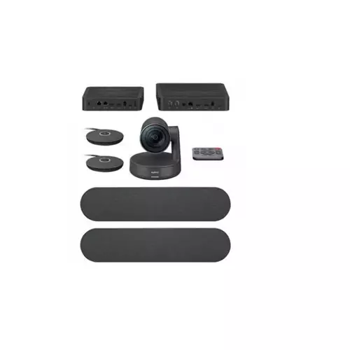 Logitech Rally Plus Video Conferencing Set (8 Pcs Set/Audio Coverage 24 Feet)