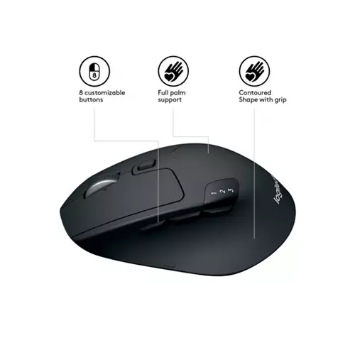 Logitech M720 TRIATHLON Multi Device Bluetooth Mouse - 1