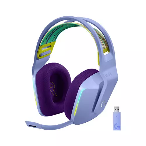 LOGITECH G733 LIGHTSPEED WIRELESS RGB GAMING HEADSET (LILAC)