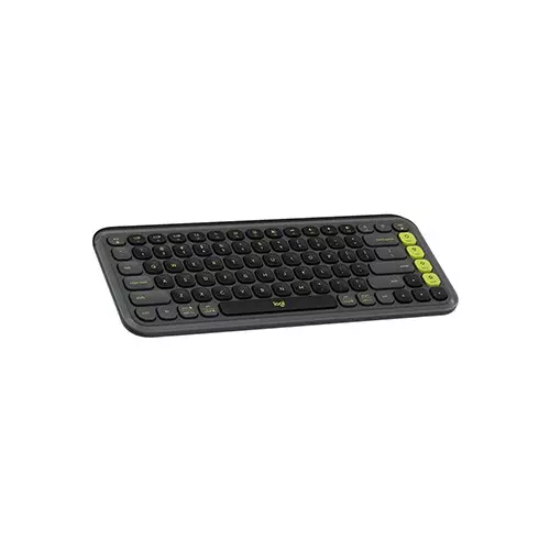Logitech POP Icon Keys Easy-Switch Between up to 3 Devices Wireless Keyboard (Graphite & Green)-gallery-6
