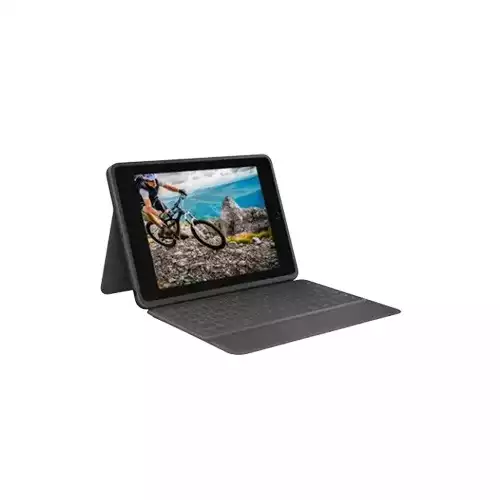 Logitech Rugged Folio 10.2-inch Keyboard Black Case for iPad