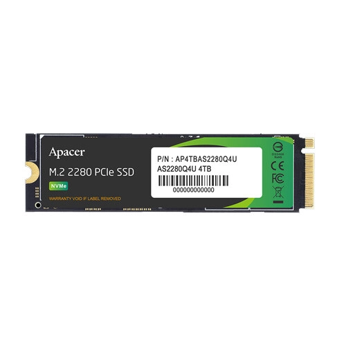 Apacer AS2280Q4U 512GB NVMe PCIe Gen4 x4 Internal SSD - 1