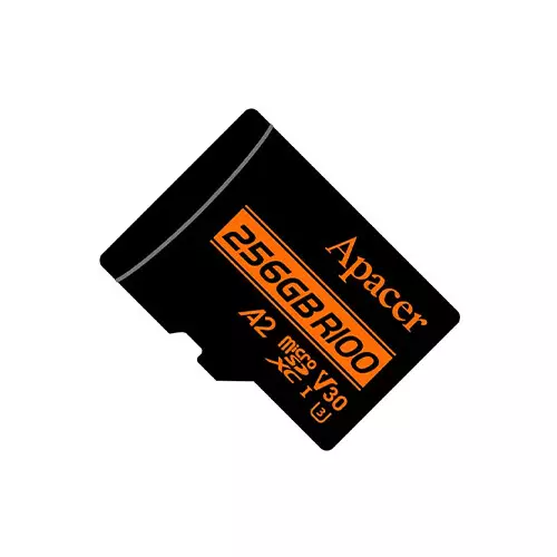 Apacer R100 256GB MicroSDXC UHS-I U3 V30 A2 Memory Card with Adapter - 2