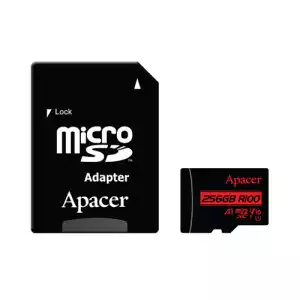 Apacer R100 256GB microSDXC UHS-I U3 V30 Class 10 Memory Card with Adapter