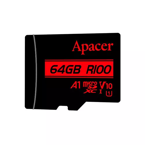 Apacer R100 64GB microSDXC UHS-I U1 Class10 Memory Card - 1