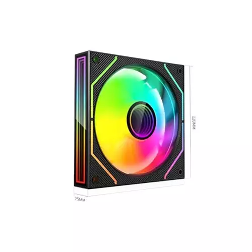 Value-Top CR10-W1236ARGB 120mm (3xFAN) Mirror ARGB Case Fan With Control Hub-gallery-2