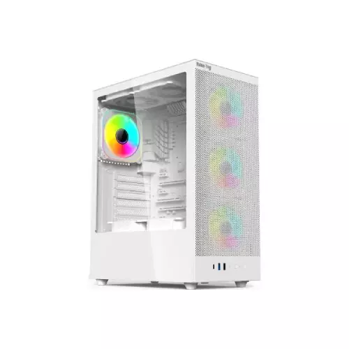 Value-Top AUNIX 81F4W ATX ARGB Gaming Case (White)