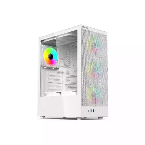 Value-Top AUNIX 81F4W ATX ARGB Gaming Case (White)