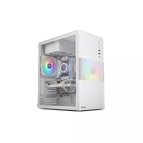 Value-Top T863 ARGB Micro ATX Case With 200w PSU (White)