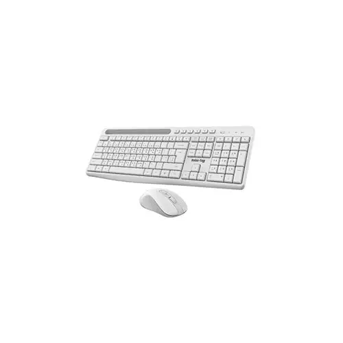 Value-Top KMW1096B White Wireless Keyboard and Mouse Combo - 1