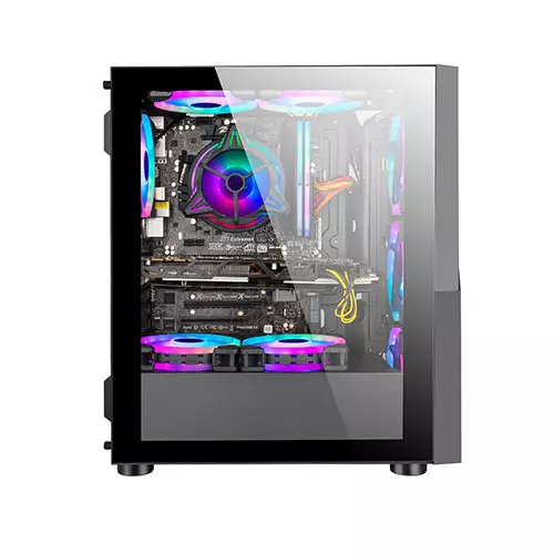 Golden Field 1091B Tempered Glass Mid Tower Gaming Case-1