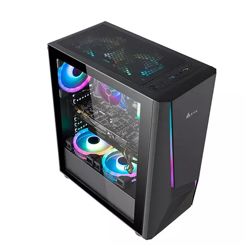 Golden Field 1092B Tempered Glass Mid Tower Gaming Case-2
