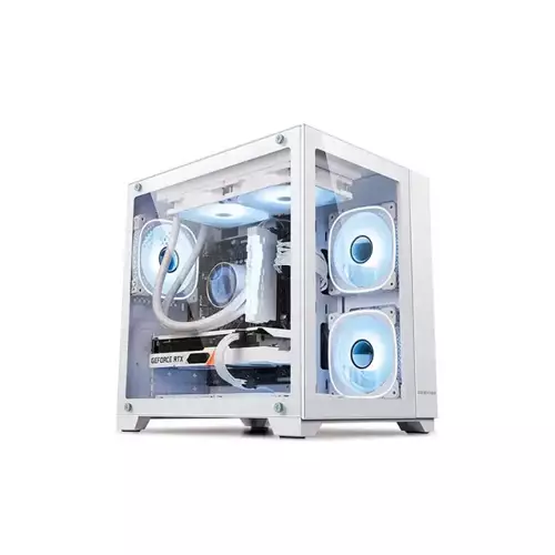 GOLDEN FIELD SEAVIEW M360 MINI TOWER MICRO-ATX GAMING CASE (WHITE)