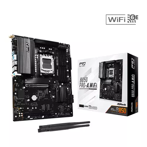 ASROCK B850 PRO-A WiFi 6E AM5 DDR5 ATX Motherboard