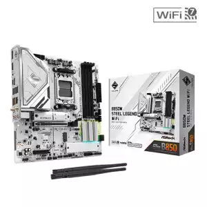 ASRock B850M STEEL LEGEND WIFI 7 AM5 DDR5 mATX Motherboard