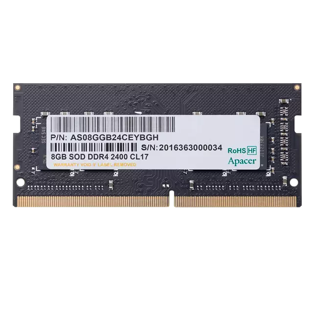 APACER 8GB DDR4 2400MHz SODIMM Laptop RAM