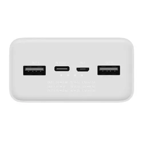 Mi 30000mAh V3 USB-C 18W Power Bank (White) - 1