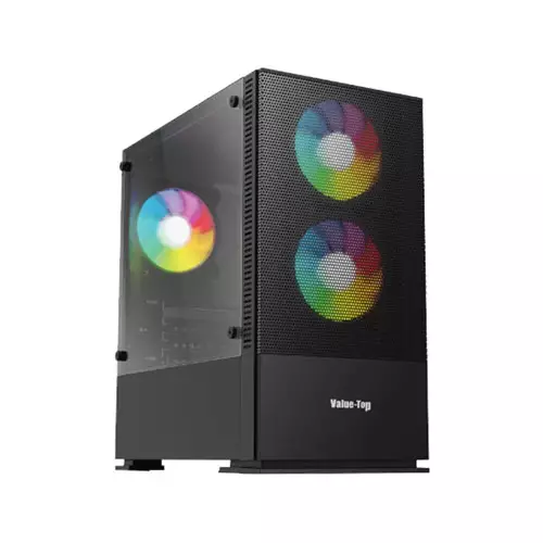 Value Top VT-B701 Mini Tower Micro-ATX Gaming Case (Black)