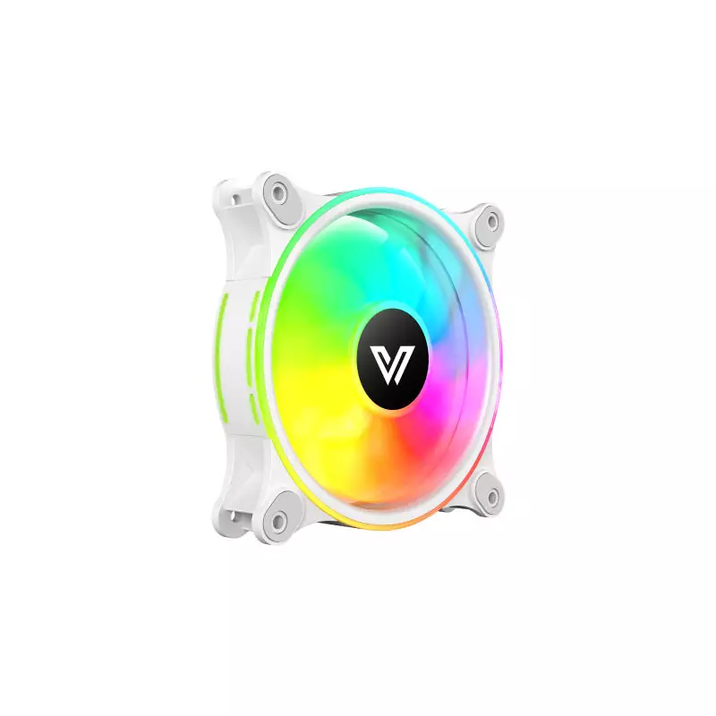 VALUE-TOP W1298S 12CM RGB WHITE RING LIGHT STATIC CASE FAN-gallery-1