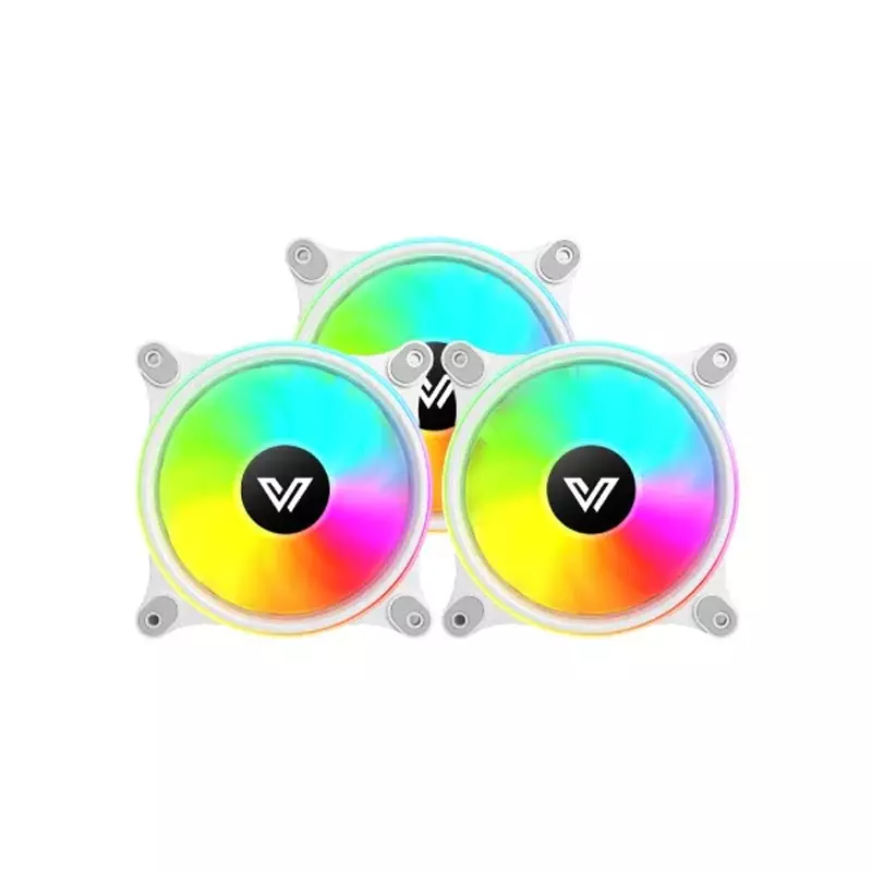 VALUE-TOP CR10-W1298ARGB WHITE 3PCS RING LIGHT ARGB FAN KIT