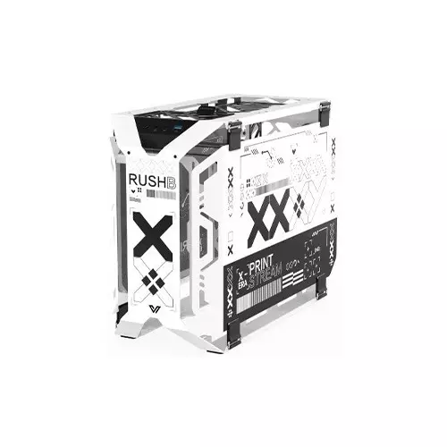 Value-Top X-Era Mloong Series Print Stream Open-Frame Gaming Case (White) - 2